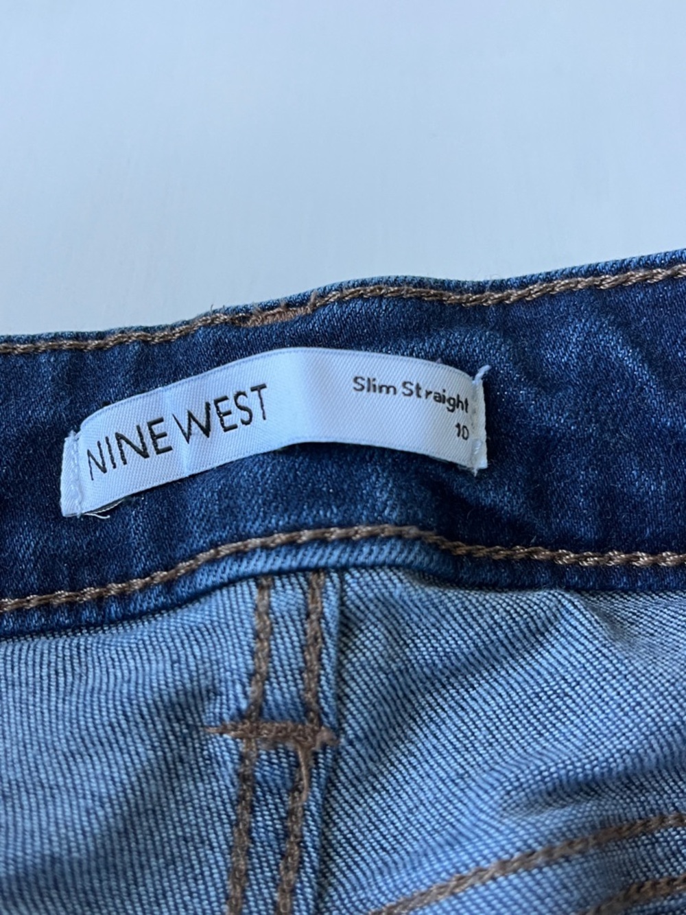NINE WEST Slim Straight Women’s Dark Blue Jeans size 10 - Picture 4 of 7